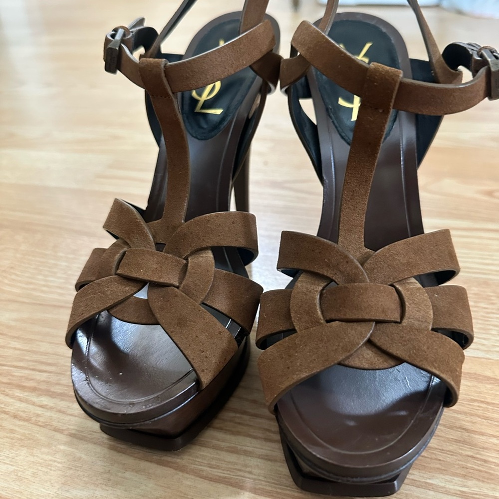 Authentic YSL Tribute Platform Heels